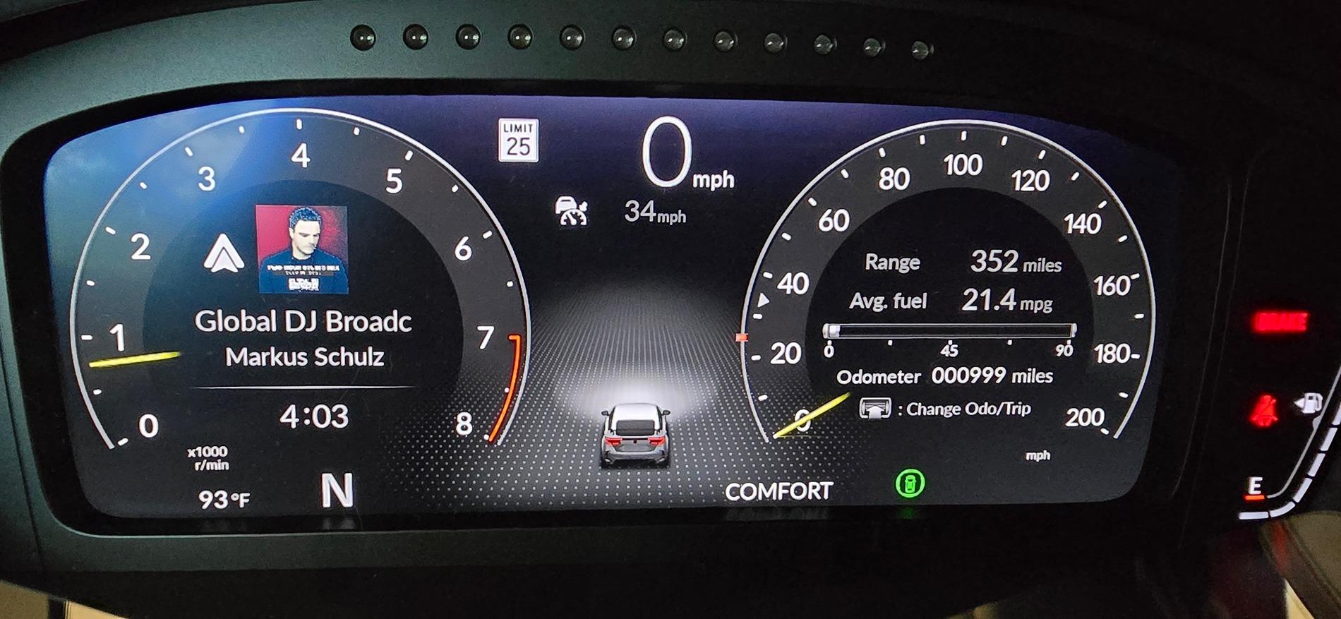 11th Gen Honda Civic Mileage check-in. 20240825_160353