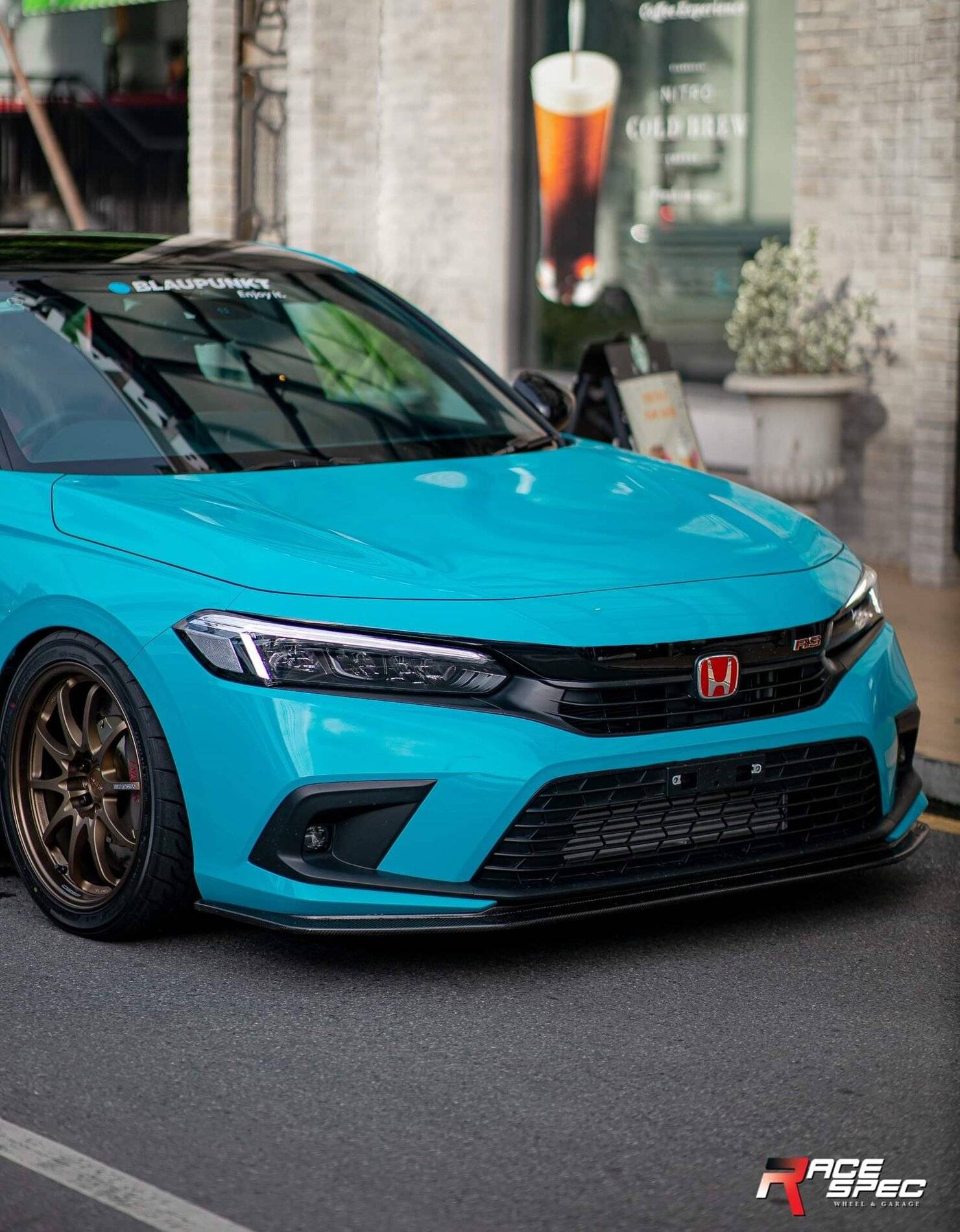 2022 Civic RS Sedan with wrap and front bumper nose blackout CivicXI