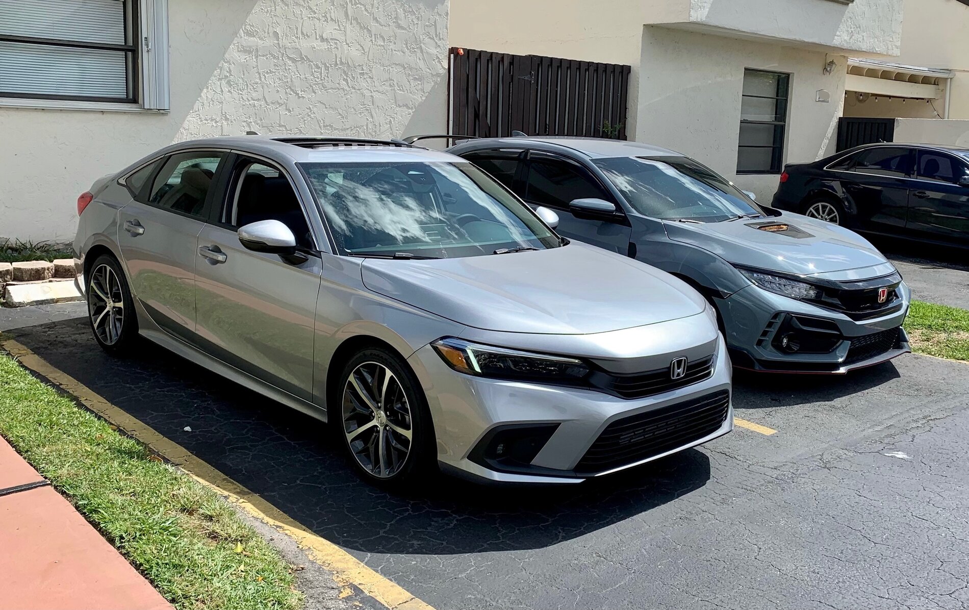 2022 Civic Touring sedan side-by-side with FK8 Type R | CivicXI - 11th